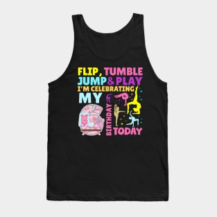 Girls 6th Birthday Gymnastics Themed Party Kids Six Year Old Tank Top